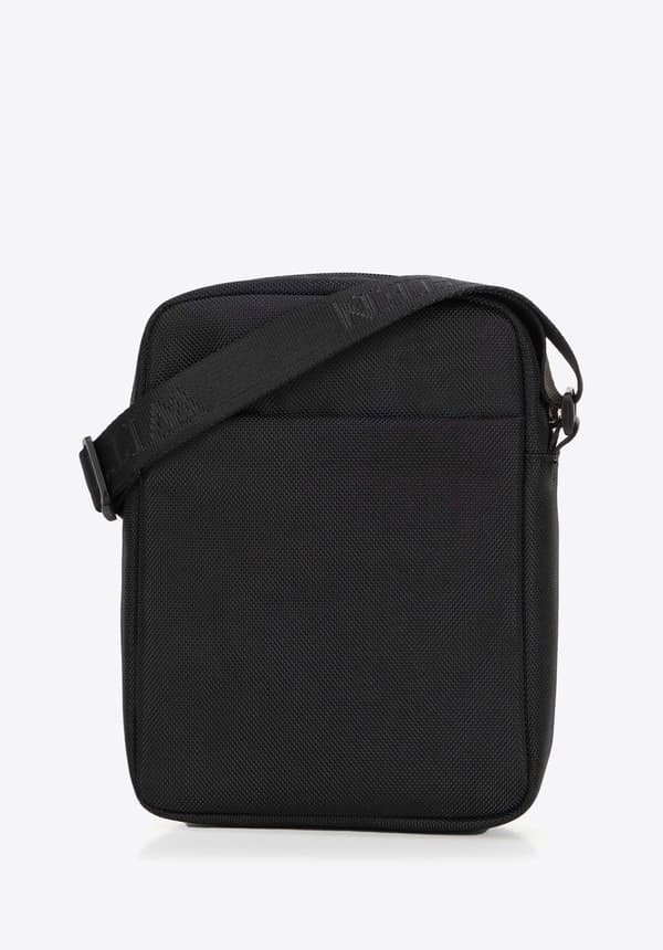 Wittchen Herre Messenger Taske med Dekorativt Bånd, Sort, Sort Polyester
