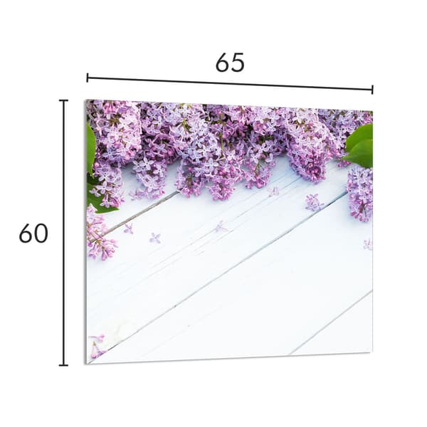 GLASPANEL TIL KØKKEN 65x60 Lilla