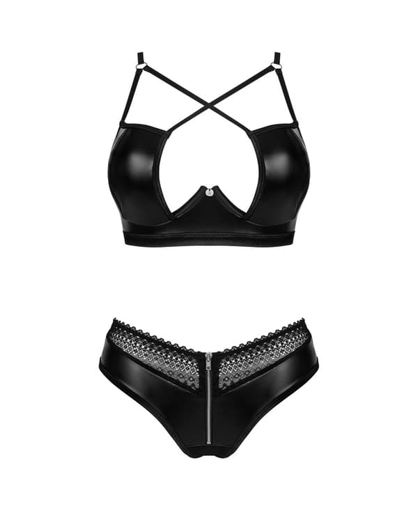 Obsessive Sexy 2-delt Norides-sæt, sort XL2XL
