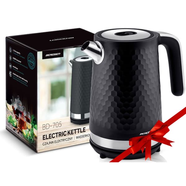 Berdsen BD-705 1,7l elkedel, sort og sølv