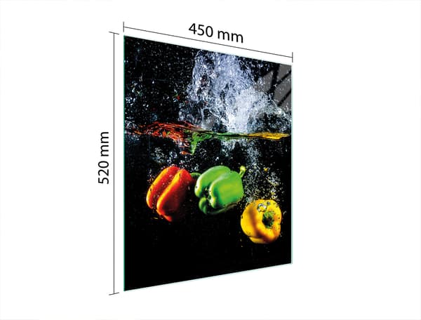 GLAS SKÆREBRÆT 45x52 PEPPER