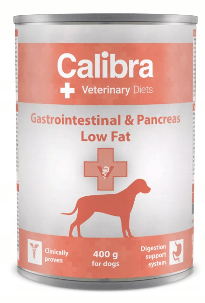 Vådfoder til hund Calibra Veterinary Diet Dog Gastro Low Fat 12x400g
