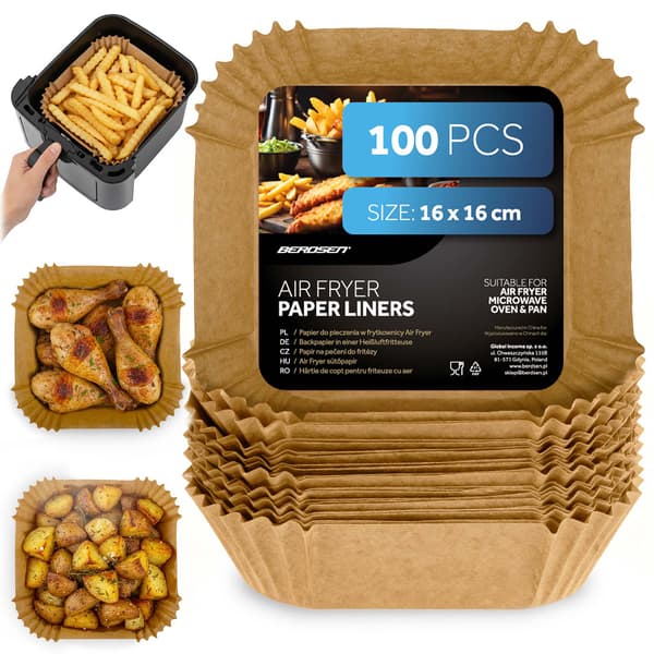 Bagepapir til fritureindsatser 16 cm Berdsen - 100 stk.