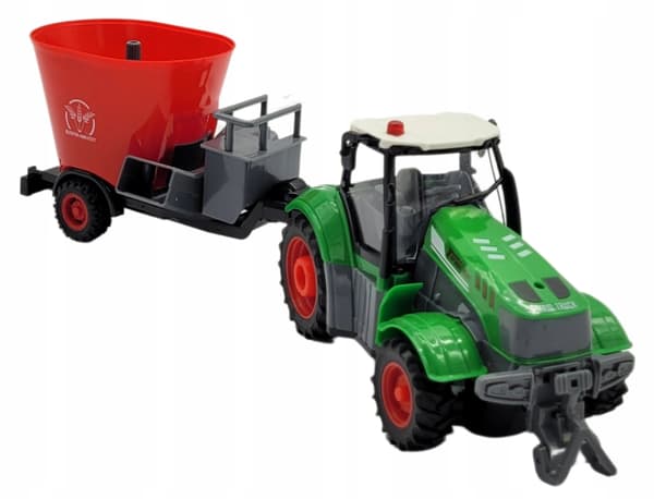 Fjärrstyrd traktor med släp och ljusspridare