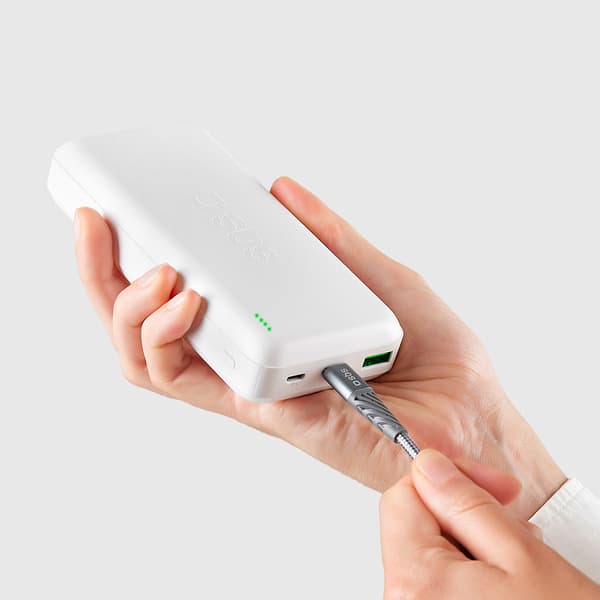 Powerbank 20000 mAh PD MicroUSB USB-C USB-A 20W - vit