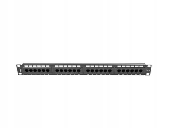 Patchpanel Lanberg PPU5-1024-B 24 portar 1U cat.5e svart
