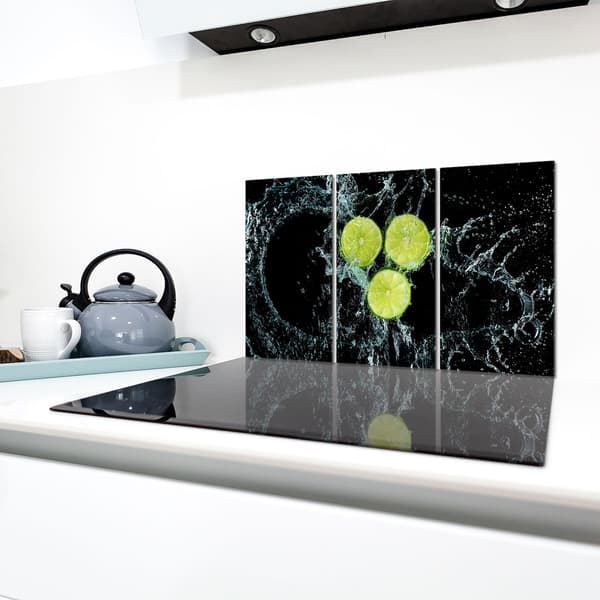 Skyddsplatta i glas för spis 3x30x52