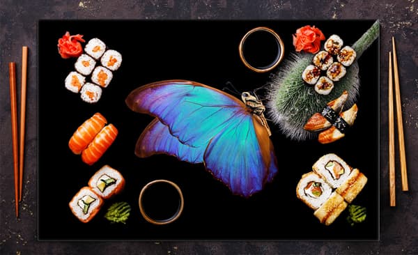 Glasbeskyttelsesplade til komfur 80x52 Butterfly
