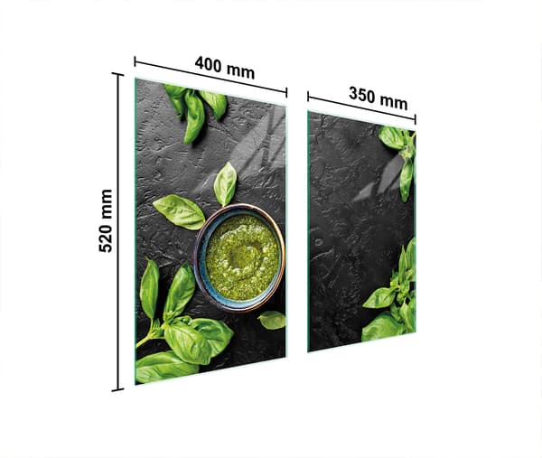 GLASBESKYTTELSESPLADE TIL KOMFUR 75x52 BASIL