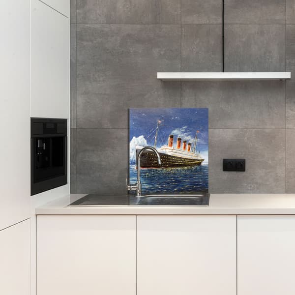 GLASPANEL FÖR KÖK 60x65 Titanic