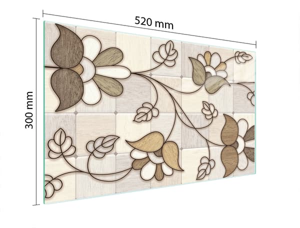 GLAS SKÄRBRÄDA 52x30 MOSAIK