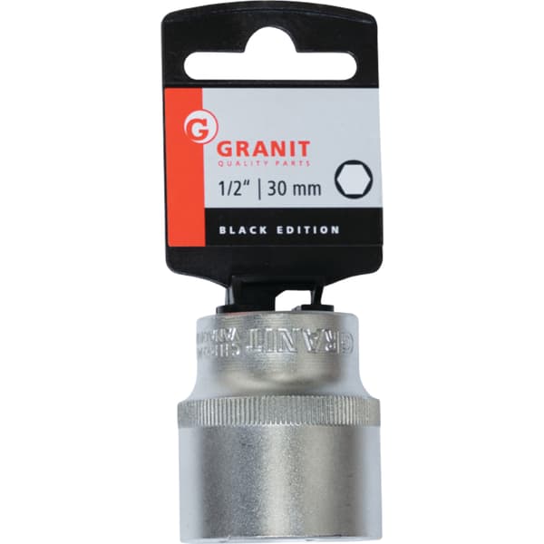 1/2" 30 mm sort udgave indvendig sekskant