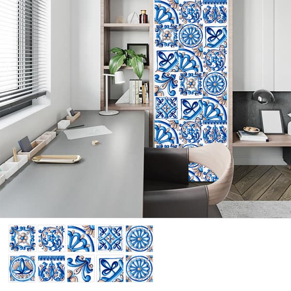 Selvklæbende PVC-patchwork-paneler sæt med 10 tapet 20x20cm ZM-06-027