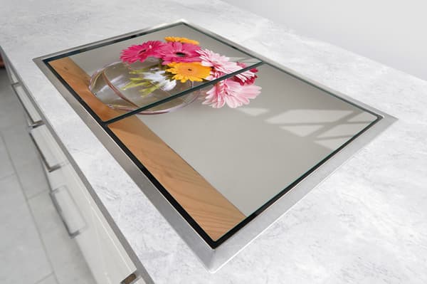 GLASSKYDDSPLATTA FÖR KÖK 2x35x52 BLOMMOR