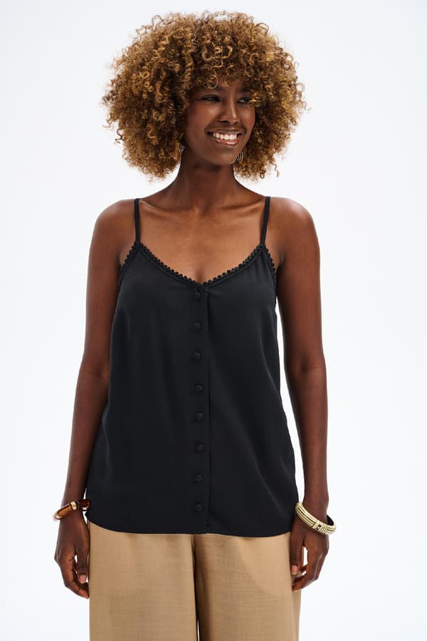 Safax Sort Damebluse 42
