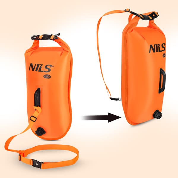 NC1772 oppustelig badebold 28L orange Nils Camp