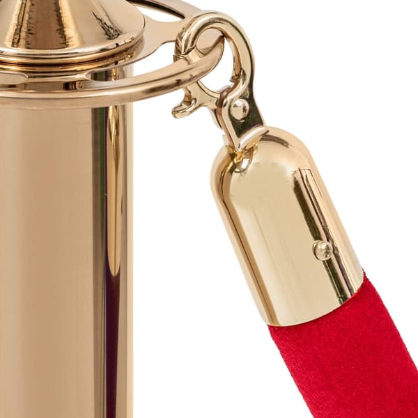 Röd sammetskant - guldspänne
