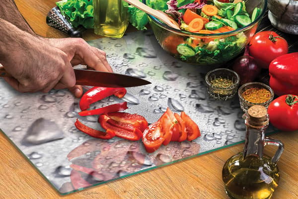 SKÄRBRÄDA I GLAS 40x30 DROPS