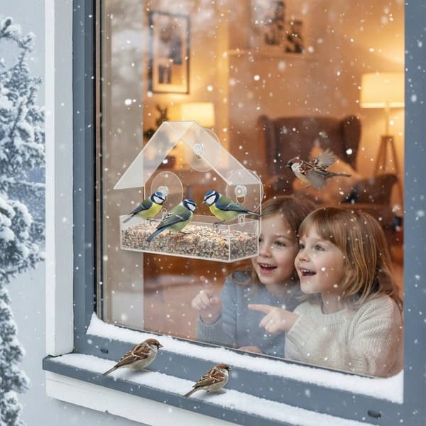 Gardenline-lintujen syöttölaite, läpinäkyvä, 2-osainen, EDA 4380