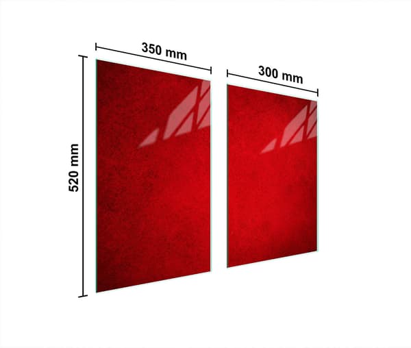 GLASSKYDDSPLATTA FÖR KÖK 65x52 RÖD