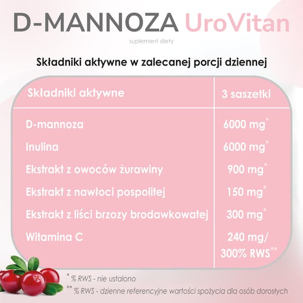 D-MANNOSE UROVITAN 12 PÅSAR / pulver / dospåse