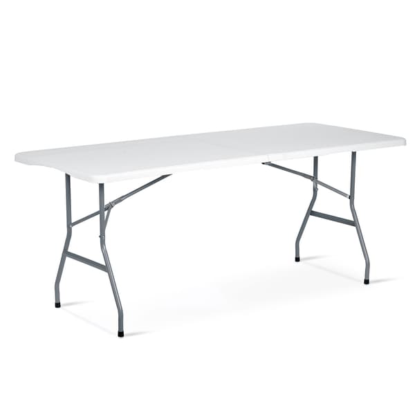 Hopfällbart trädgårdsbord 180 cm Plonos vitt
