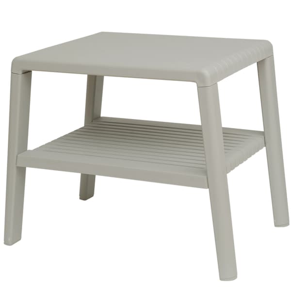 Holdbart sofabord til haven med pool og hylde - BEIGE