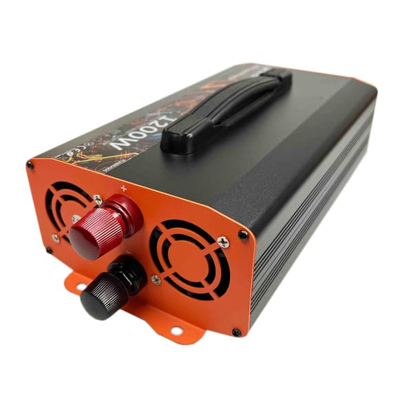 Bilkonverter 12V/230V 1200W ren sinus LCD-display