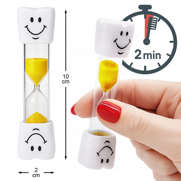 PRECISE TOOTH Timglastimer för tandborstning för barn GUL