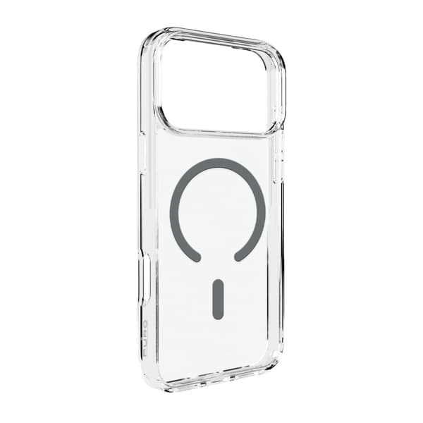 iPhone 17 Pro Max Lite Mag MagSafe-skal – transparent grå ring