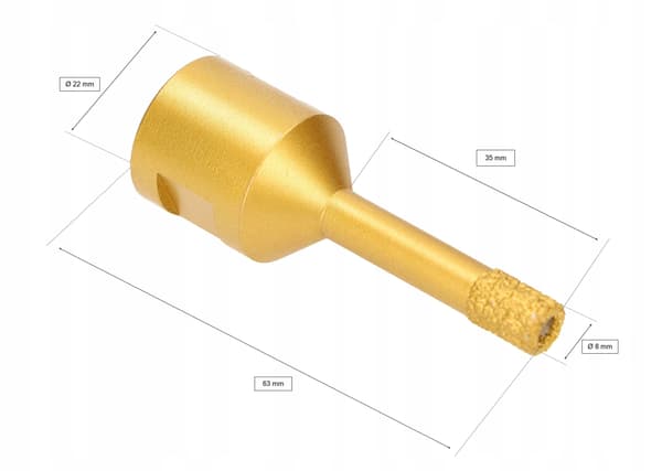 Diamantborr för stengods M14 8mm