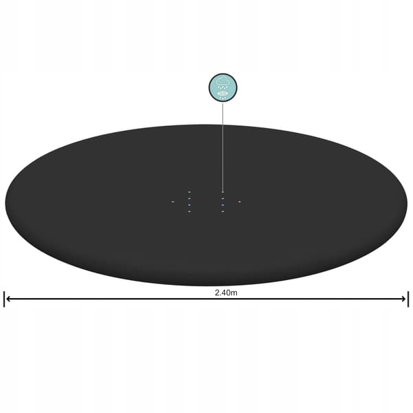 Poolskydd med krage, diameter 244 cm, Bestway 58032