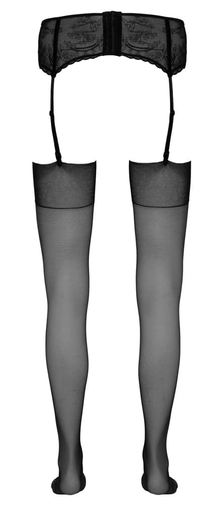 Cottelli LEGWEAR Sorte Silkestrømper 4