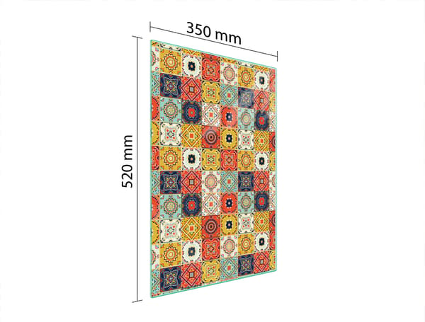 GLAS SKÄRBRÄDA 35x52 MOSAIK