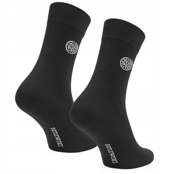 BSM-01 SORT 39-42 Ensfarvede KOMFY sokker