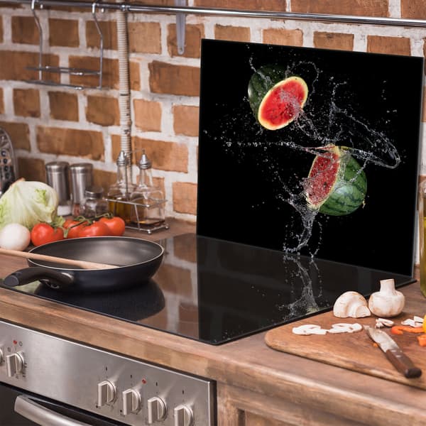 Glasskydd för spishäll 60x52 Vattenmelon