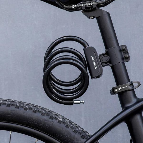 ROCKBROS RKS515-BK sort cykellås, kabel, nøgle