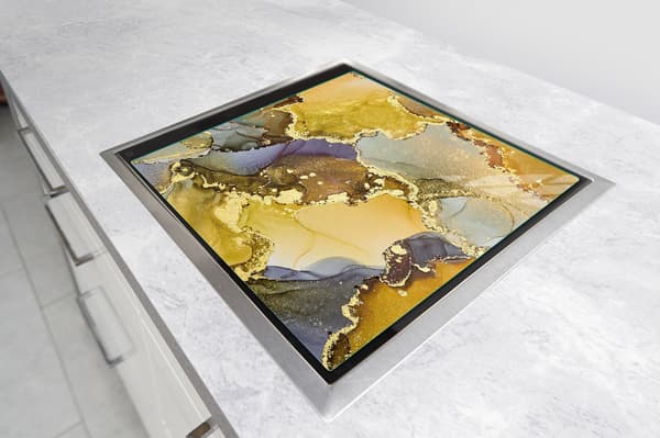 GLASSKYDDSPLÅT FÖR SPIS 50x52 MARMOR