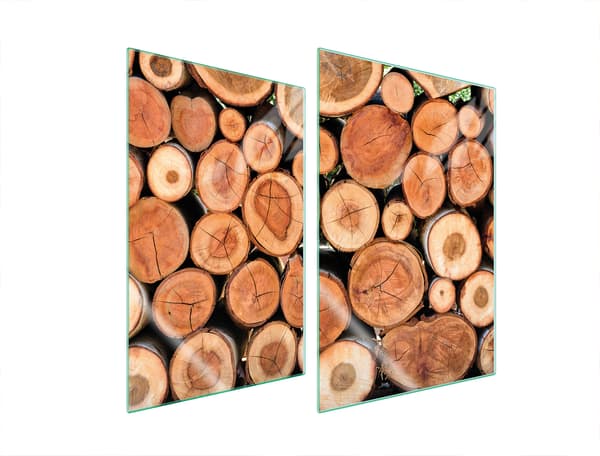 GLASSKYDDSPLÅT FÖR KÖK 2x35x52 TRÄ