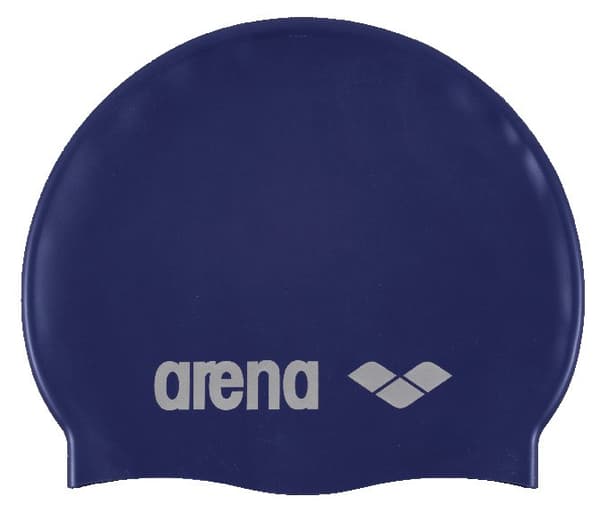 Arena klassisk silikone badehætte i denim/sølv