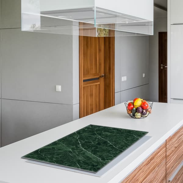 Skyddsplatta för spis i glas 80x52 marmor
