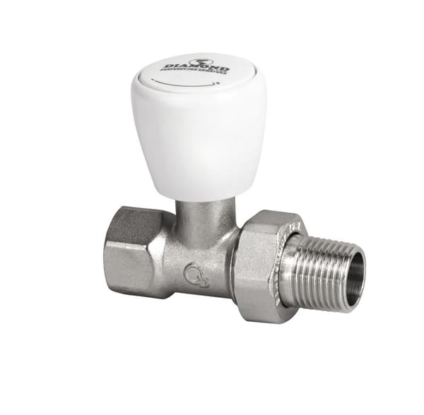 Rak 1/2-tommers radiatorflowsventil