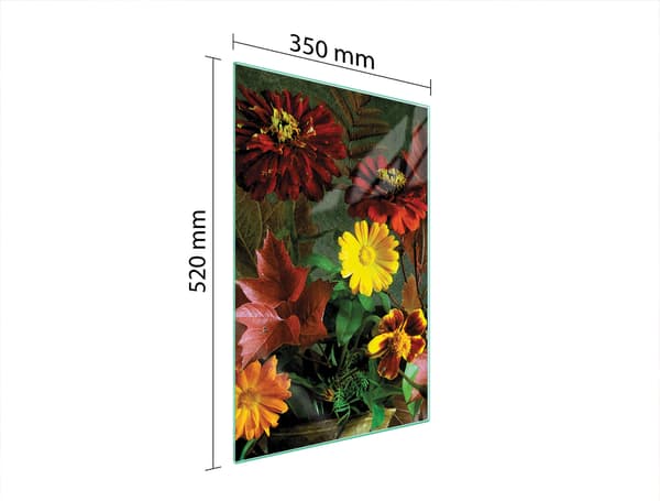 GLAS SKÆREBRÆT 35x52 BLOMSTER