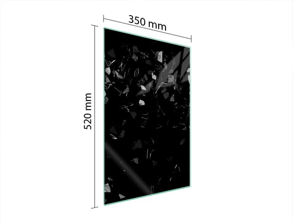 GLASSKÆREBRÆT 35x52 SORT