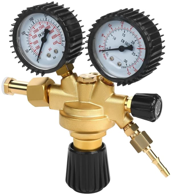 AR/CO2-cylinderreducer Stabilt tryk | Kraft&Dele