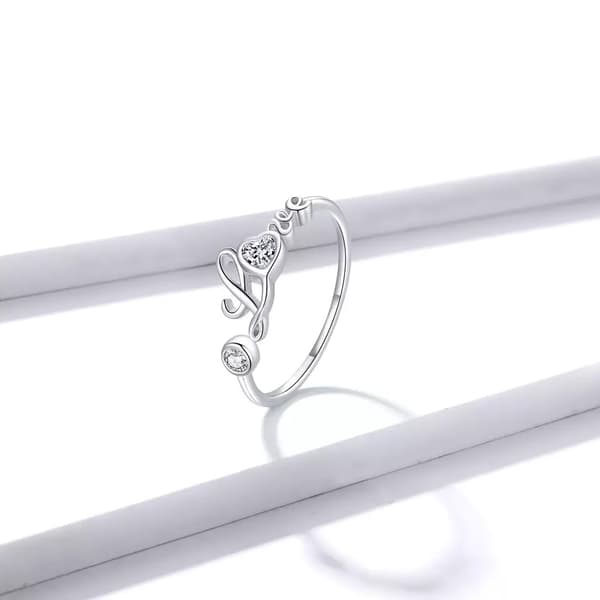 Anillo ajustable de plata de ley S925