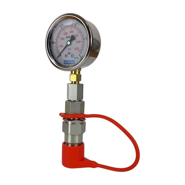 Mätset, manometer 0-250 bar, snabbkoppling