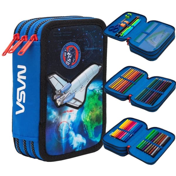 KOLMIOSAINEN KYNÄKOTELO JA COOLPACK NASA -LAITTEET