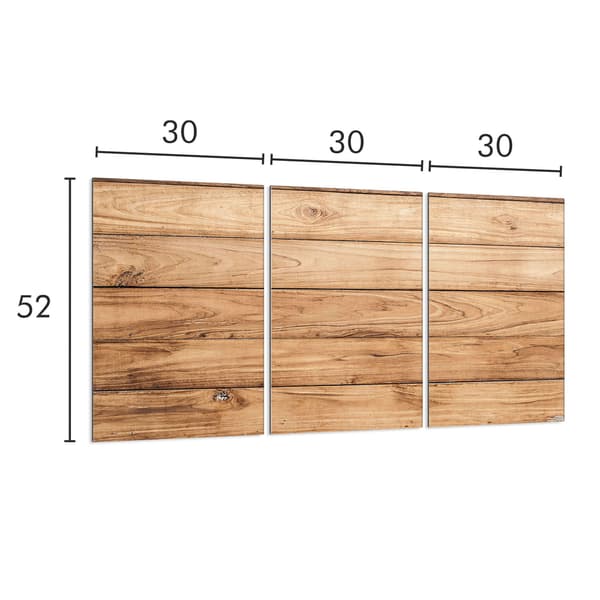 Skyddsplatta i glas för spis 3x30x52