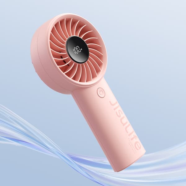 Mini håndholdt ventilator 3600mAh USB-C - Lyserød
